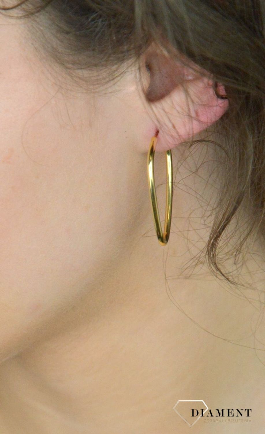 Kolczyki złote owalne pr 585, C5LBFLEX-2-BAR1 OR205574 Złote kolczyki owalne – klasyczna elegancja. Stylowe kolczyki wykonane z wysokiej jakości złota próby 585, o wadze 1,60 g. 1.jpg